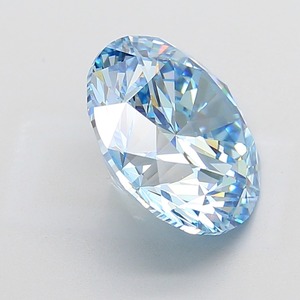 Diamant rond bleu vif fantaisie de 8,55 carats, pureté VVS2, diamant bleu de luxe certifié, taille idéale - Product Image 4