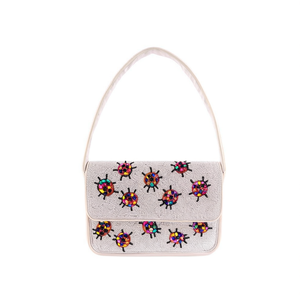 Indian Artisanal Luxury Handbag Multicolor Baguette Shape Durable Ethnic Style Handmade <b>Crystal</b> Fashion Accessories Casual Carry - Product Image 2
