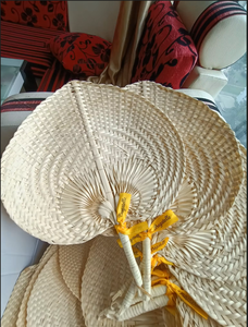 Abanico Grande Hecho a Mano de Bambú y Ratán, Decoración de Pared Tejida de Estilo Vintage para Sala de Estar, Arte Estético - Product Image 4