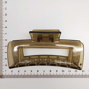 Pince à cheveux rectangulaire en plastique, accessoires de coiffure, décoration ambre, tenue simple et élégante toute la journée - Product Image 6