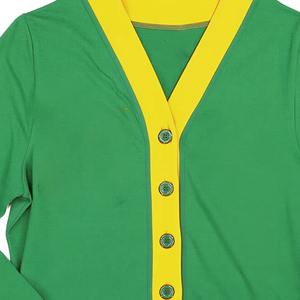 Cardigan pour hommes universitaires, pull en tricot personnalisé à col en V, logo brodé sur le devant, style sororité, esprit universitaire, hiver, respirant - Product Image 2