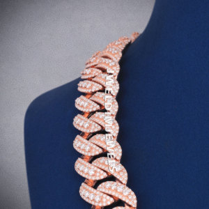 Cadena cubana de plata 925 con diamantes grandes y lujosos, la más vendida, para hombre y mujer, con moissanita D VVS - Product Image 3