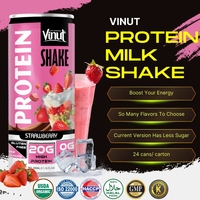 Boisson protéinée aromatisée à la purée de banane faible en gras, fraîchement pressée, 330 ml, pour 24 boîtes/paquet, marque privée OEM