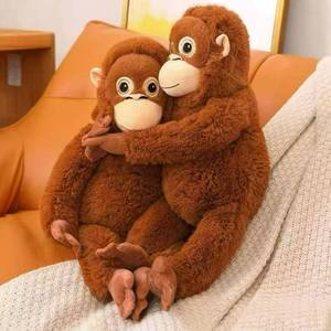 Cute Monkey Plush Toy Pair <b>Hugging</b> Soft Stuffed Animal <b>Pillow</b> 51cm-99cm Unisex Gift for Kids 8 to 13 Years - Product Image 4