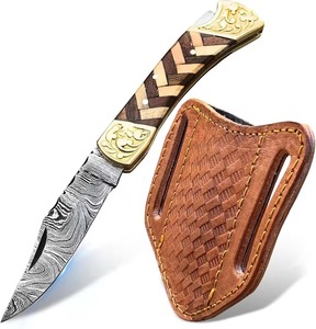 Couteau pliant de poche OEM personnalisé en acier inoxydable avec manche en bois, mini couteau de chasse, camping, survie en plein air, qualité industrielle - Product Image 5