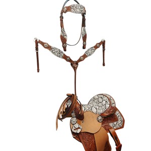 Silla de montar western de cuero premium para carreras de barriles, para adultos, disponible en todos los tamaños. - Product Image 6