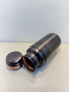 Premium Antique Bronze Hammered Pure Copper Water Bottle 1300ml Handcrafted Dimpled Ayurvedic Flask Gym Sports Metal <b>Drinkware</b> - Product Image 4