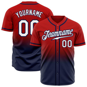 Maillot de baseball imprimé OEM pour hommes avec design américain - Product Image 1