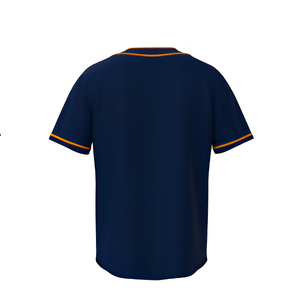 เสื้อเบสบอลกองทัพเรือพิมพ์ลายคอวีแขนสั้นโพลีเอสเตอร์ 100% ระบายอากาศได้ดีสำหรับทุกเพศทุกวัยแบบกำหนดเองได้ - Product Image 2