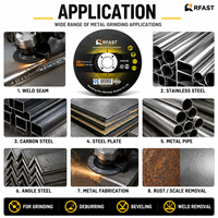 Meule de ponçage 100x6.0x16mm, disque de polissage, meules d'angle en oxyde d'aluminium haut de gamme, résistance à la rupture accrue 80m/s, Rfast OEM