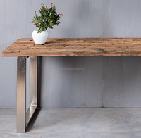 TABLE basse en bois de haute qualité, nouveau DESIGN moderne avec BASE métallique, parfait pour les meubles de maison, offre spéciale