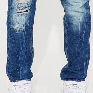 Boys Designer Inspired <b>Denim</b> Pants With Durable Soft <b>Material</b> With High Quality Stitching OEM Service Designing With Logo Casual - Product Image 5