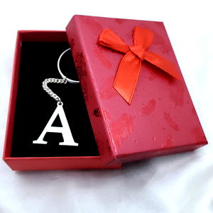 Porte-clés en argent sterling 925 avec photo numérique et lettre - Texte personnalisé léger et résistant à l'eau - Product Image 2