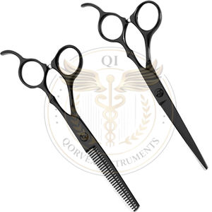 Kit de Tijeras para Cortar el Cabello, Tijeras de Entresacar para el Hogar, Peluquería y Salón, Color Plateado - Product Image 5