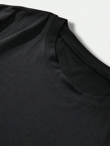 Camisetas Oversize de Corte Cuadrado para Hombre con Bajo sin Rematar, Logotipo Personalizado Impreso, Estilo Hip Hop Desgastado Vintage, 100% Algodón Peinado con Letras - Product Image 3