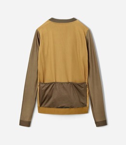 Maillot de cyclisme personnalisé moutarde à manches longues, fermeture éclair intégrale, léger, respirant, avec empiècements en mesh, pour le cyclisme sur route, vêtements de sport d'équipe - Product Image 2