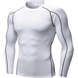 Chemise de compression à manches longues pour homme sur mesure, fournisseur pakistanais de vêtements de sport pour les marques de vêtements de fitness en marque privée - Product Image 1