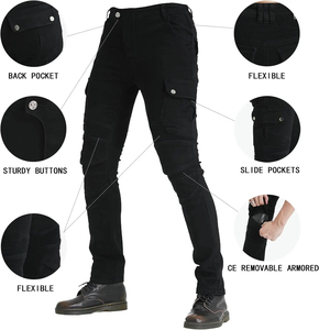 Pantalon de moto pour homme, pantalon de motocross, jean de cyclisme, sécurité CE, protections amovibles pour les genoux et les hanches, toutes saisons - Product Image 4