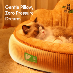 Coussin de couchage chaud d'hiver pour chien et chat, en polaire Sherpa douce, avec dossier haut, orthopédique, pour chiots et petits chiens - Product Image 3