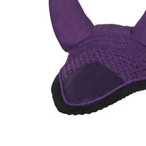 Wholesale Custom Cotton Horse Ear Bonnet Comfortable Breathable <b>Fly</b> Veil Elegant Equestrian Riding Horse Protection Gear - Product Image 3