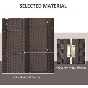 8-Panel 5.6FT Tall Brown <b>Folding</b> <b>Room</b> <b>Divider</b> <b>Screen</b> Paper Freestanding Privacy <b>Screen</b> Partition for Home Office Easy-to-Fold - Product Image 6