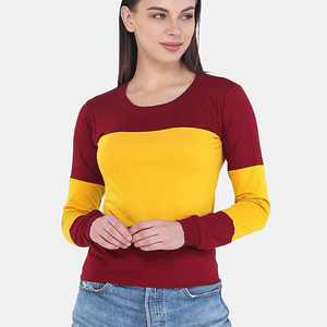 Chemises à manches longues pour femmes, dernier design, vêtements de mode, t-shirts en coton, nouveau design, strass, qualité supérieure - Product Image 4