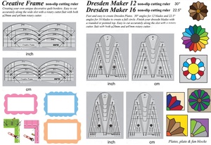 DS-KF-1609B RÈGLE FREEMOTION ARTISANAT COUTURE ACRYLIQUE PATCHWORK QUILTING QUILTER TAILOR OUTILS DE COUPE ÉCHELLE DE MODÈLE CLAIRE - Product Image 4