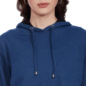 Services OEM – Nouveaux sweats à capuche courts basiques pour femmes en molleton de coton, couleur unie et tailles personnalisées - Product Image 5