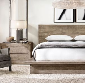 Nordic Solid Wood Bedside Table Oak Wood Modern Nightstand 2 Drawer Storage <b>Cabinet</b> Bedroom Furniture - Product Image 3