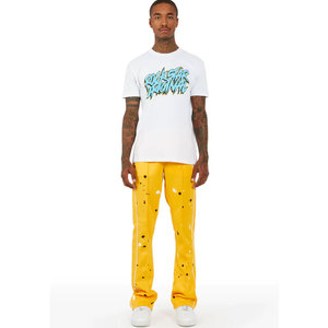 Pantalones de Hombre de Alta Calidad a Precio Económico, MOQ Bajo, Logotipo Personalizado, Pantalones Casuales de Algodón, Corte Recto, Cintura Media, Ajuste Holgado - Product Image 3