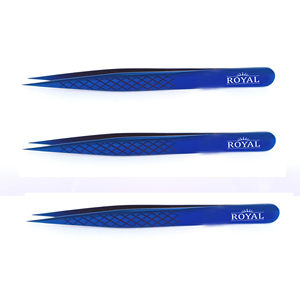 Ensemble de pinces à cils professionnelles personnalisées pour extensions de cils, en acier inoxydable, pointe lisse, prise ferme, volume accru, logo personnalisé - Product Image 6