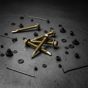 PDC <b>Flat</b> Head Self-Drilling <b>Screws</b> Class 8 Zinc Plated Steel Material Standard Thread Inch Model 1 Building Roofing - Product Image 1
