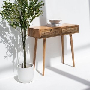 ตู้คอนโซล 2 ลิ้นชัก รุ่นวานดานา ลูนาเรส เวสต้า ราตัน ดีไซน์เฟอร์นิเจอร์ตกแต่งสไตล์โมเดิร์น ทำจากหวายธรรมชาติ - Product Image 1