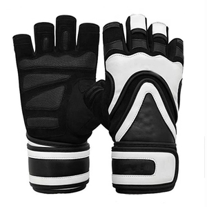 High-End Two-Tone Leather Fitness Gloves – Ergonomic Breathable Workout Mitts with Integrated Wrist Wraps – Custom Logo Non-Slip - Product Image 5
