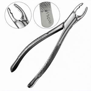 Forceps d'extraction dentaire pédiatrique # Extracteur de dents manuel ergonomique en acier inoxydable à bec fendu et dentelé 150XAS - Product Image 2