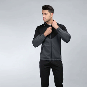 ชุดวอร์มผู้ชายแขนยาวมีฮู้ดสไตล์ลำลองสำหรับฤดูใบไม้ผลิและฤดูใบไม้ร่วง ลวดลายพิมพ์แบบ Acid Wash ทรงเข้ารูป น้ำหนักเบา ดีไซน์เรียบง่าย - Product Image 2