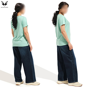 T-shirts pour femmes personnalisables en couleur unie, prix usine, meilleur fournisseur, impression de marque personnalisée, t-shirts décontractés vierges - Product Image 6