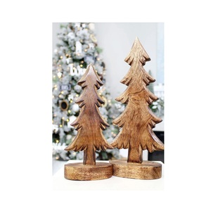 Ornement de Noël artisanal en bois, décoration artistique suspendue pour les fêtes, mariages, événements et décorations saisonnières - Product Image 4