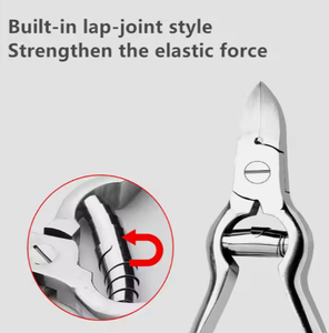 Juego de manicura profesional de acero inoxidable con corte curvo y apertura de mandíbula ancha para cortaúñas, empujador de cutículas y cortaúñas para uñas encarnadas. - Product Image 3