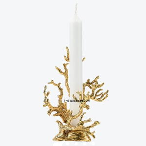 Ensemble de 3 bougeoirs en métal avec finition dorée de luxe, design unique, écologique, décoration de Noël et de mariage pour la maison - Product Image 5
