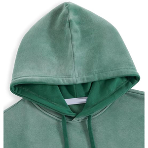 Sudadera con Capucha Degradado Verde Bosque, Estilo Vintage, con Efecto Desgastado, Dos Tonos, Personalizada - Product Image 5