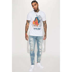 Men's High Waist Casual Urban Style <b>Denim</b> <b>Trousers</b> Streetwear Workout Mom Jeans in Harem Boyfriend Style - Product Image 4