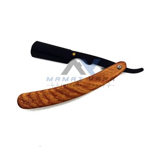 Rasoir de sécurité classique à lame unique en acier inoxydable personnalisé avec manche en bois naturel pour le rasage du visage et l'entretien masculin - Product Image 1