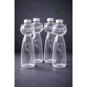 500ml PET <b>Plastic</b> Cat-Shaped Bottle with Aluminum Screw <b>Cap</b> Creative OEM Packaging for Juice Milk Tea Coffee Beverages Vietnam - Product Image 3