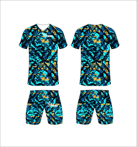 Custom Sublimated Football Kit Abstract <b>Camo</b> Jersey and <b>Shorts</b> Set Professional Athletic Teamwear Breathable Sportswear Uniform - Product Image 1