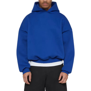 Sweat à capuche surdimensionné vintage personnalisé en molleton avec ourlet brut, 450 GSM, coton épais, style streetwear éco-responsable pour homme - Product Image 6