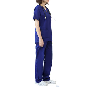 Uniformes Médicos de Lona de Algodón de Manga Corta Unisex al por Mayor con Detección de Agujas - Product Image 2