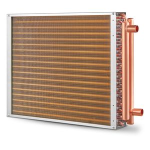 Scambiatore di calore acqua-aria 18x20 pollici, 3 file, con porti in rame da 3/8 di pollice e alette in alluminio, 242 piastre, per stufe a legna da esterno - Nuovo e Componenti a piastre - Product Image 1