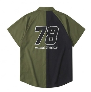 Chemise de travail pour homme à manches courtes, style mécanicien, pour équipe de course, garage industriel, broderie personnalisée disponible - Product Image 2