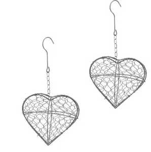 Modern <b>Foldable</b> Iron Wire Heart Shape Storage <b>Basket</b> for Home Decoration VISHAL HANDICRAFT - Product Image 1